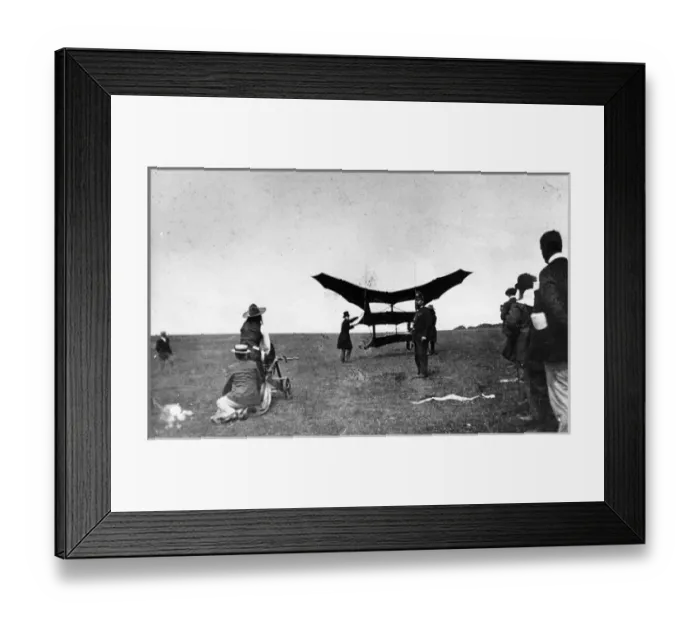 Framed Print : Samuel Cody and his kite at Findon Framed Print : Samuel Cody and his kite at Findon