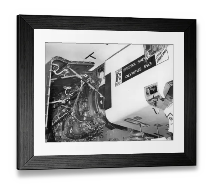 Framed Print : Rolls Royce / Snecma Olympus 593-3B powerplant installation Framed Print : Rolls Royce / Snecma Olympus 593-3B powerplant installation