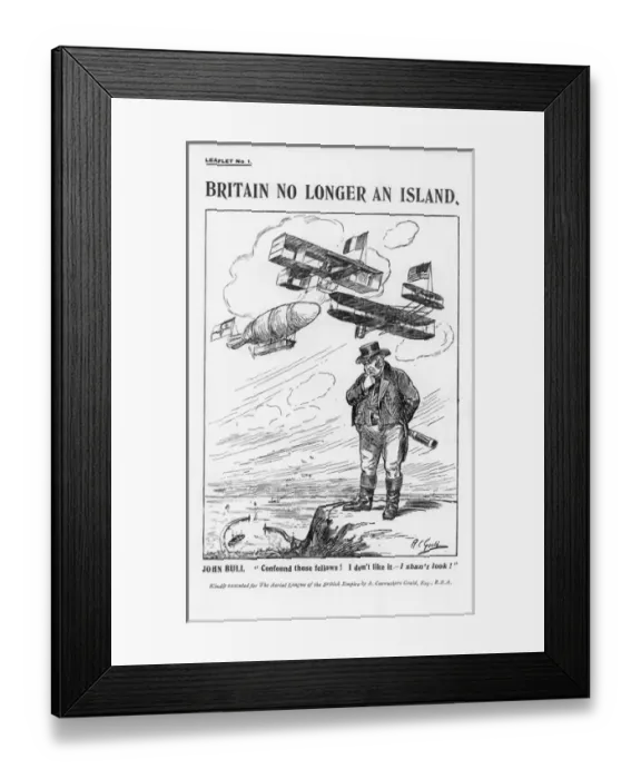 Framed Print : The Aerial League Leaflet No1 Britain No Longer Framed Print : The Aerial League Leaflet No1 Britain No Longer