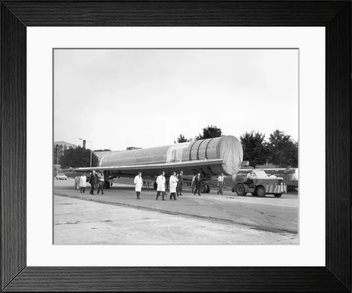 Framed Print : A Concorde fuselage is moved at Filton Framed Print : A Concorde fuselage is moved at Filton