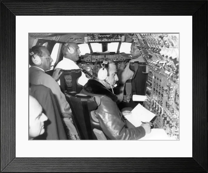Framed Print : Andre Turcat chief test pilot in command of Concorde No 7 Framed Print : Andre Turcat chief test pilot in command of Concorde No 7