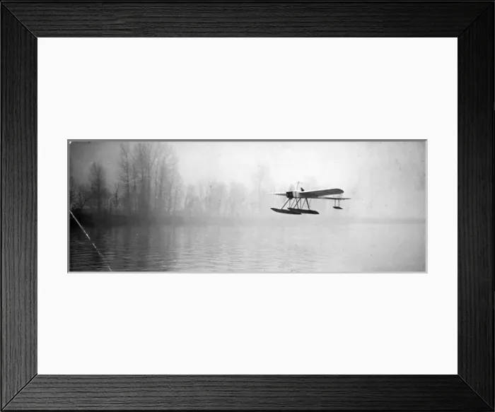 Framed Print : Bleriot XXI Hydro above the Seine Framed Print : Bleriot XXI Hydro above the Seine