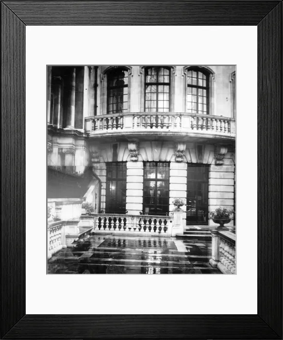 Framed Print : The rear of No 4 Hamilton Place prior to 1960 Framed Print : The rear of No 4 Hamilton Place prior to 1960