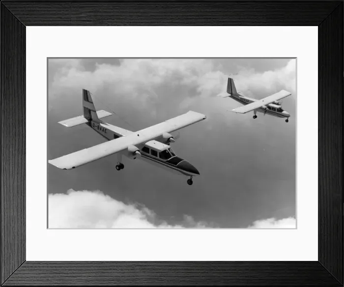 Framed Print : Two Britten-Norman BN2A Islanders G-BaE and N20JA Framed Print : Two Britten-Norman BN2A Islanders G-BaE and N20JA