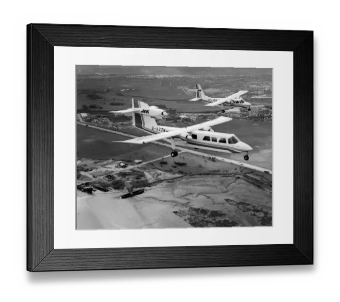 Framed Print : Britten-Norman BN2A MkIII Trislander G-AZZM and Islander Framed Print : Britten-Norman BN2A MkIII Trislander G-AZZM and Islander