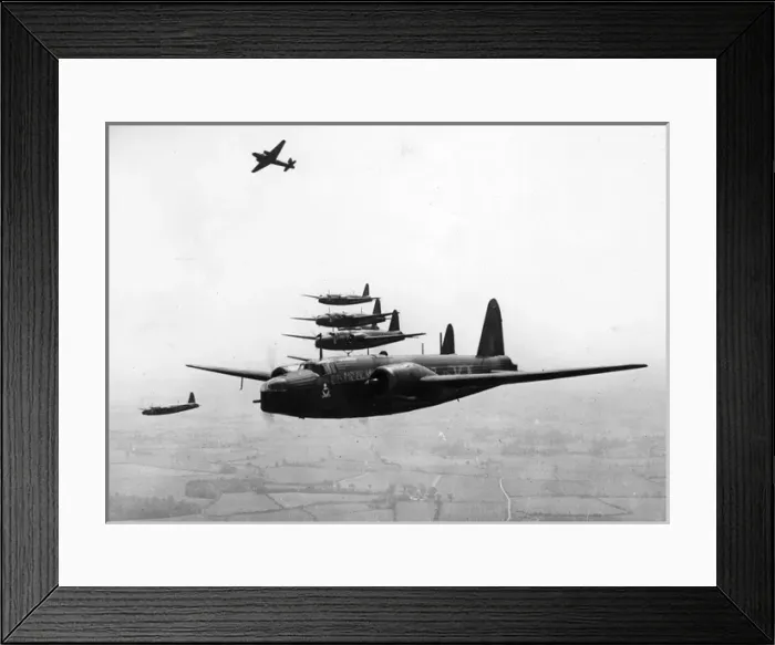 Framed Print : Vickers Wellington I bombers in formation Framed Print : Vickers Wellington I bombers in formation
