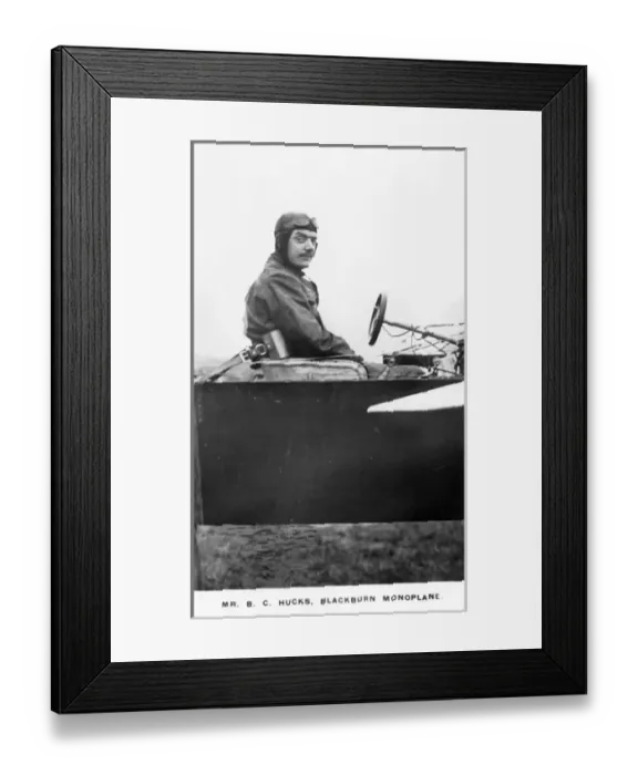 Framed Print : Bentfield Charles Hucks (1884-1918) in a Blackburn Monoplane Framed Print : Bentfield Charles Hucks (1884-1918) in a Blackburn Monoplane