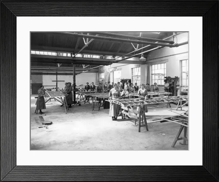 Framed Print : Grahame-White Aviation Co Ltd factory at Hendon in 1918 Framed Print : Grahame-White Aviation Co Ltd factory at Hendon in 1918