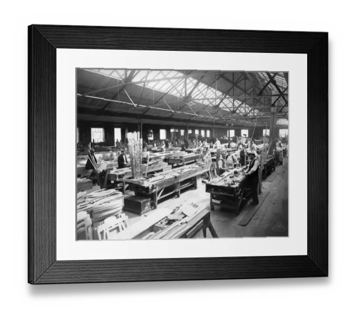 Framed Print : Grahame-White Aviation Co Ltd factory at Hendon in 1918