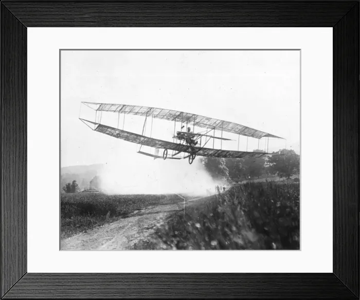 Framed Print : Glenn Curtiss piloting his Aerodrome No3 June Bug Framed Print : Glenn Curtiss piloting his Aerodrome No3 June Bug