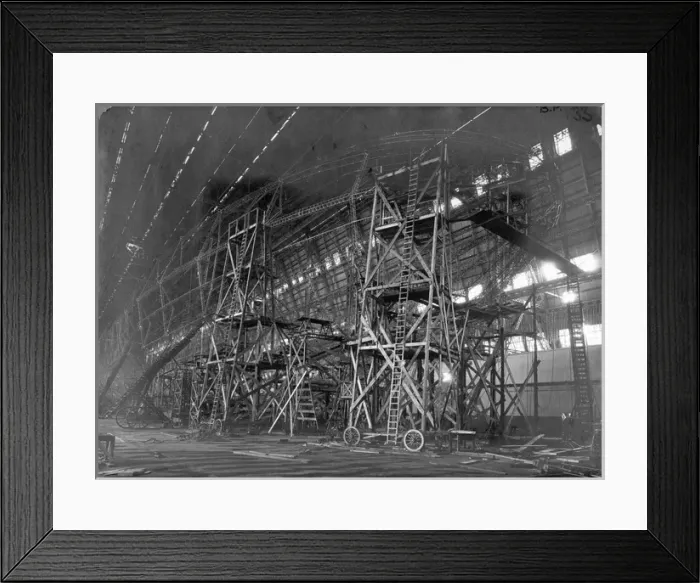 Framed Print : The R34 under construction in the Beardmore factory Framed Print : The R34 under construction in the Beardmore factory