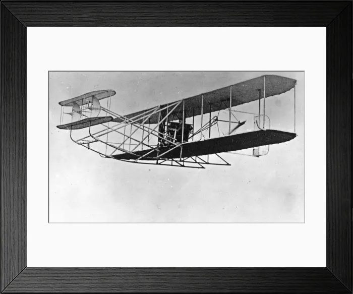 Framed Print : The Hon Charles Stewart Rolls flying a Short-Wright Model Framed Print : The Hon Charles Stewart Rolls flying a Short-Wright Model