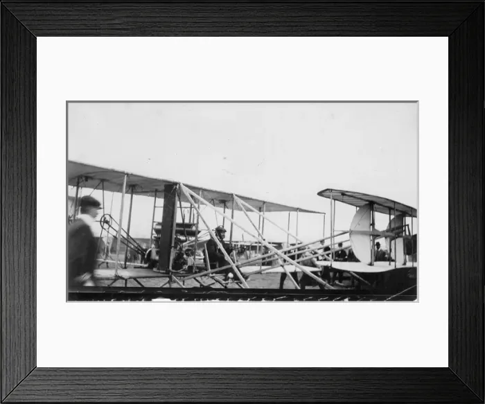 Framed Print : The Hon Charles Stewart Rolls in his Short-Wright biplane Framed Print : The Hon Charles Stewart Rolls in his Short-Wright biplane