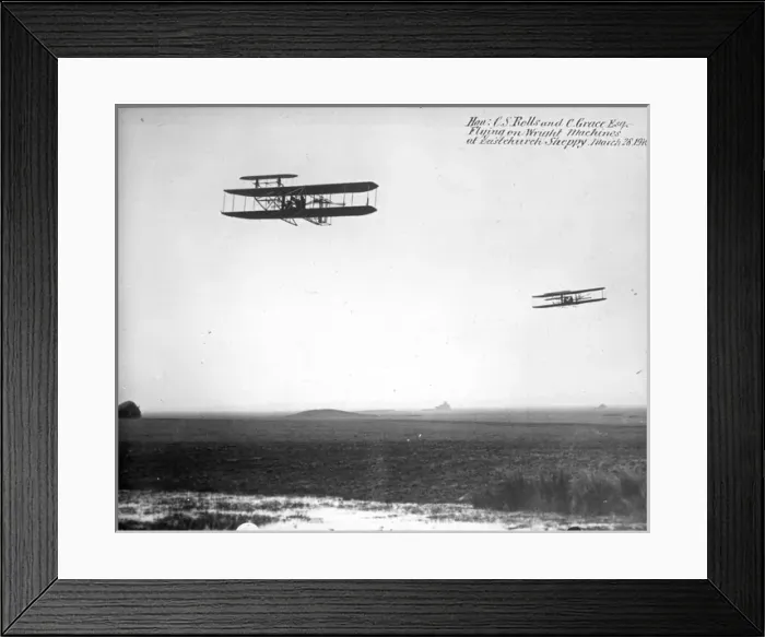 Framed Print : Cecil Stanley Grace and The Hon Charles Stewart Rolls flying Framed Print : Cecil Stanley Grace and The Hon Charles Stewart Rolls flying