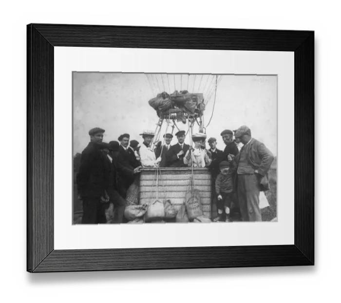 Framed Print : Ascent of three balloons at Avington Park near Winchester Framed Print : Ascent of three balloons at Avington Park near Winchester