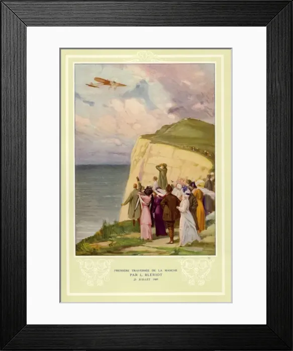 Framed Print : Premiere traverse de la Manche par L Bleriot Framed Print : Premiere traverse de la Manche par L Bleriot