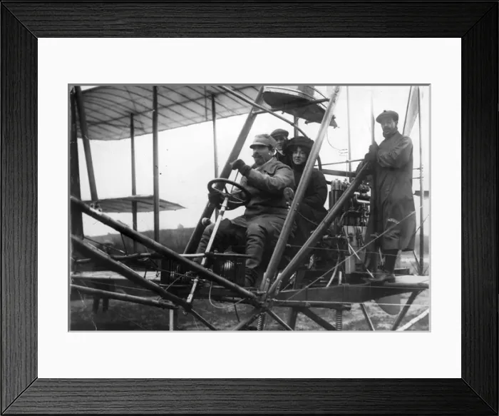 Framed Print : Samuel Franklin Cody (1862-1913) with Miss Levette Framed Print : Samuel Franklin Cody (1862-1913) with Miss Levette