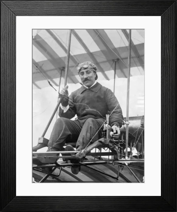 Framed Print : M Christiaens on his Farman Biplane Framed Print : M Christiaens on his Farman Biplane