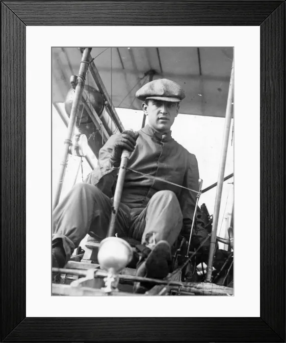 Framed Print : Cs Grace on his Short Biplane Framed Print : Cs Grace on his Short Biplane