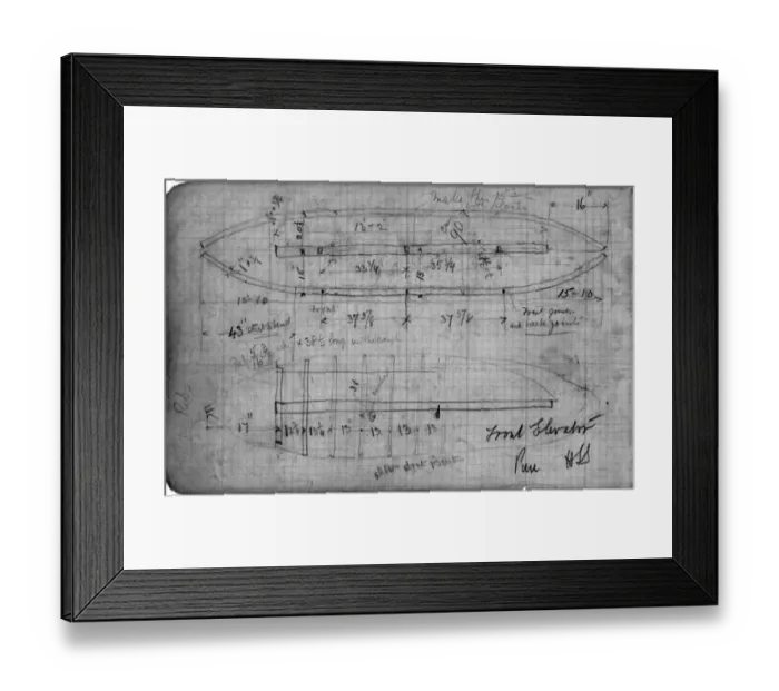Framed Print : Horace Shorts notebook - sketches of Wright Flyer at Pau Framed Print : Horace Shorts notebook - sketches of Wright Flyer at Pau
