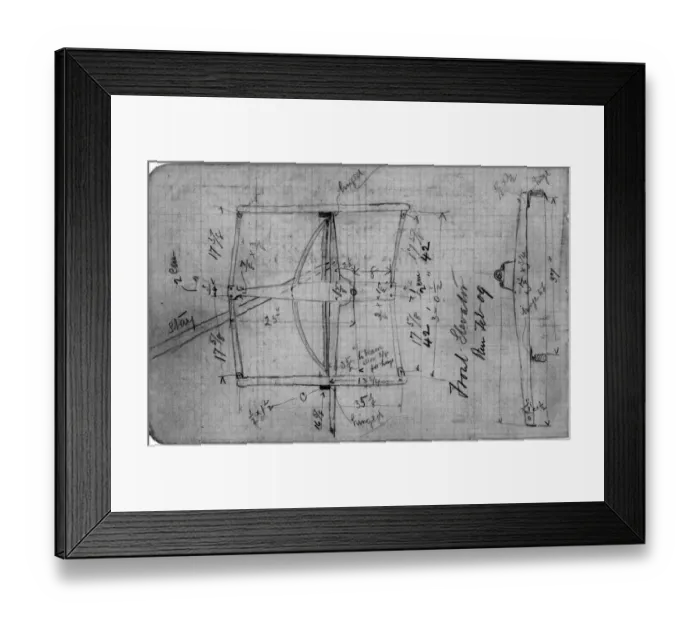 Framed Print : Horace Shorts notebook - sketches of Wright Flyer at Pau Framed Print : Horace Shorts notebook - sketches of Wright Flyer at Pau