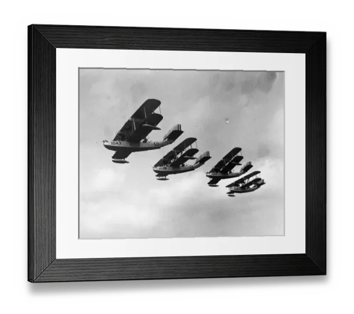 Framed Print : Supermarine Southampton IIs S1043 S1044 and S1233
