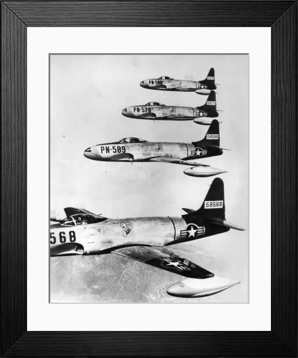 Framed Print : Four Lockheed P-80B-5-LO Shooting Stars Framed Print : Four Lockheed P-80B-5-LO Shooting Stars
