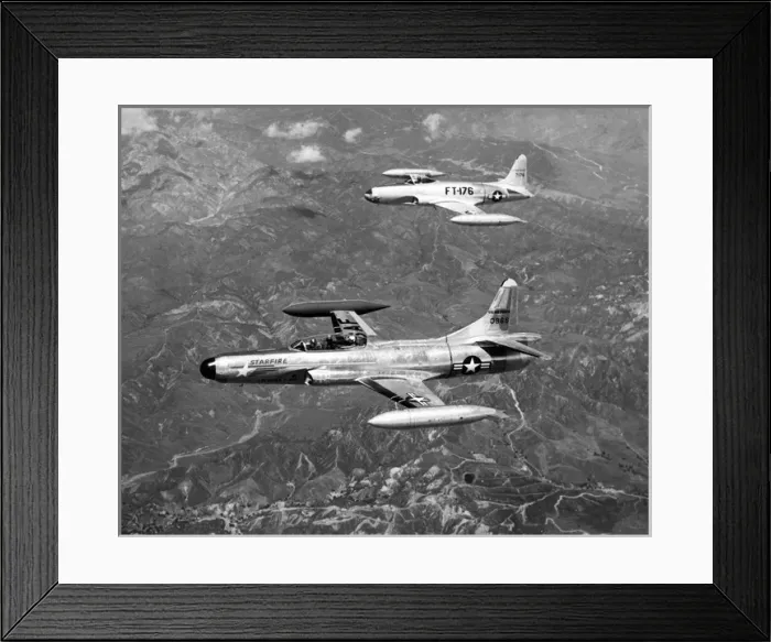 Framed Print : Lockheed F-94C-1-LO Starfire 50-966 and Lockheed P-80C-1-L Framed Print : Lockheed F-94C-1-LO Starfire 50-966 and Lockheed P-80C-1-L