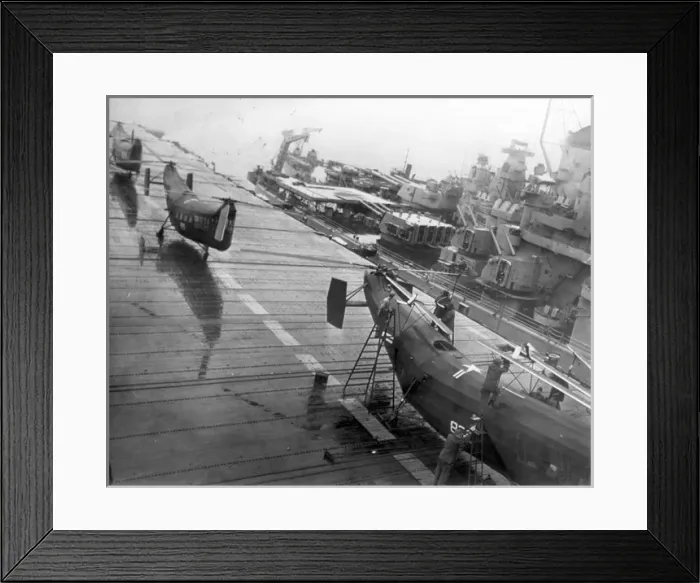 Framed Print : Three Piasecki HRP-1s on the flight deck of the aircraft car Framed Print : Three Piasecki HRP-1s on the flight deck of the aircraft car