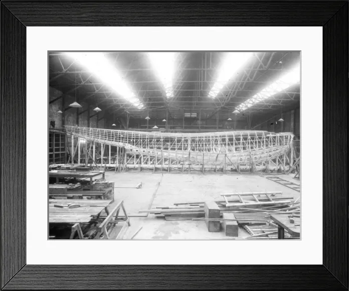 Framed Print : Blackburn Iris fuselage during construction Framed Print : Blackburn Iris fuselage during construction
