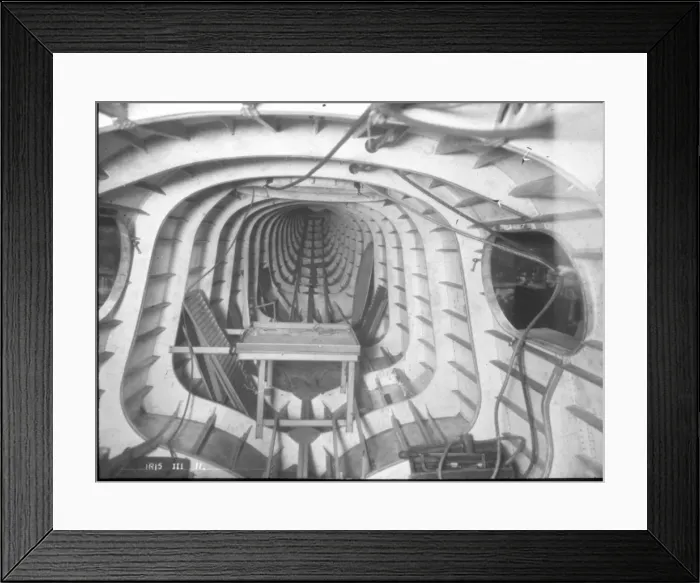Framed Print : Inside the Blackburn Iris fuselage during construction Framed Print : Inside the Blackburn Iris fuselage during construction