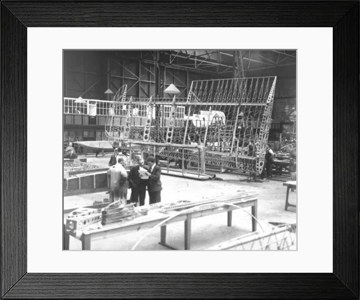 Framed Print : Blackburn RB3A Perth wing construction Framed Print : Blackburn RB3A Perth wing construction