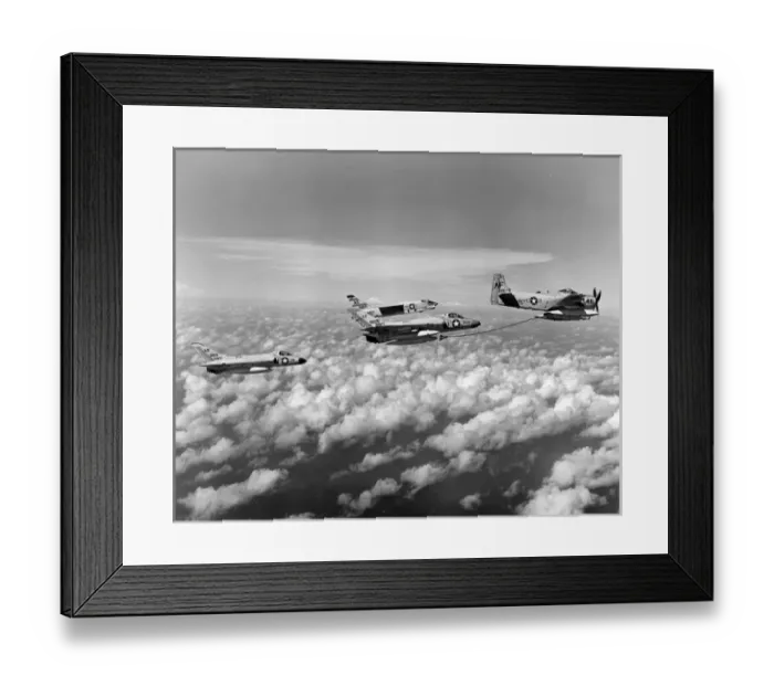 Framed Print : A Douglas AD-6 Skyraider 139678 of VA-65 refuelling Framed Print : A Douglas AD-6 Skyraider 139678 of VA-65 refuelling
