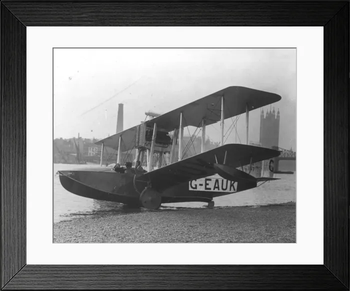 Framed Print : Vickers Viking III G-EAUK on the Thames foreshore Framed Print : Vickers Viking III G-EAUK on the Thames foreshore