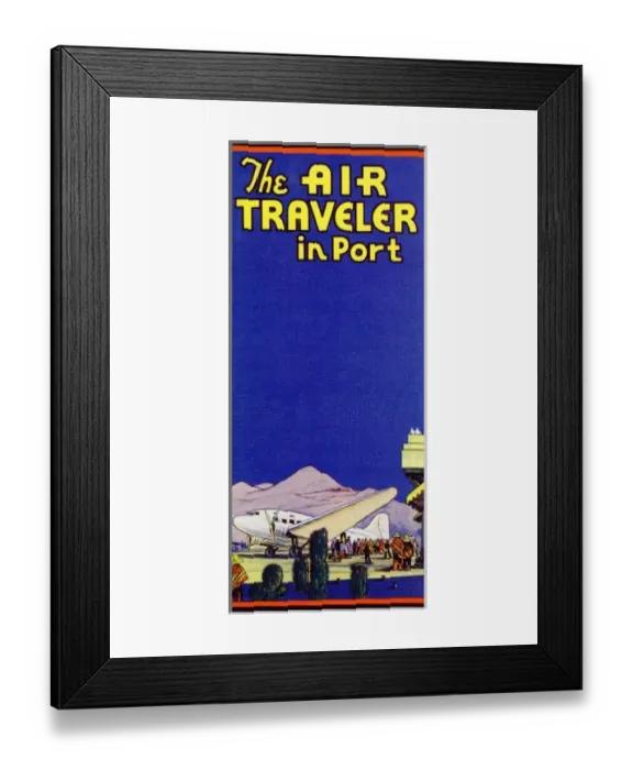 Framed Print : The Air Traveler in Port 1939 Framed Print : The Air Traveler in Port 1939