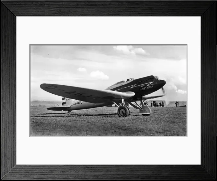 Framed Print : Heinkel He70A D-3 / D-2537 / D-UHUX Framed Print : Heinkel He70A D-3 / D-2537 / D-UHUX