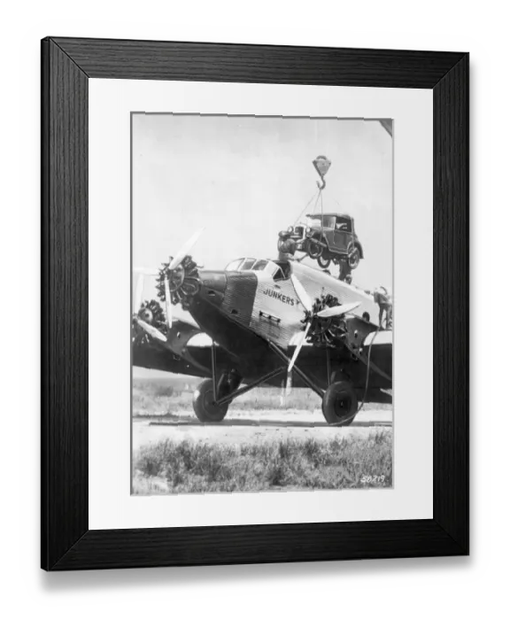 Framed Print : Junkers Ju52 / 3m being loaded with a car Framed Print : Junkers Ju52 / 3m being loaded with a car