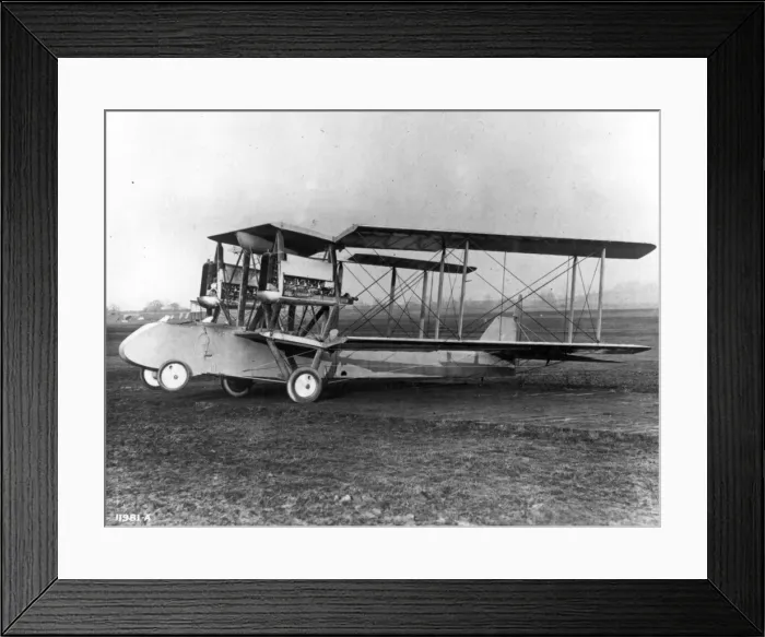 Framed Print : de Havilland DH3 bomber with wings folded Framed Print : de Havilland DH3 bomber with wings folded