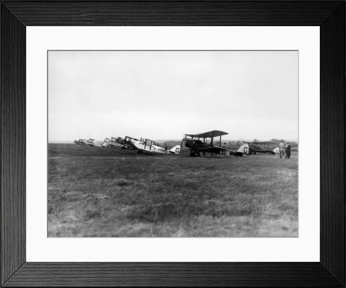 Framed Print : de Havilland DH51 G-EBIQ and Moths Framed Print : de Havilland DH51 G-EBIQ and Moths