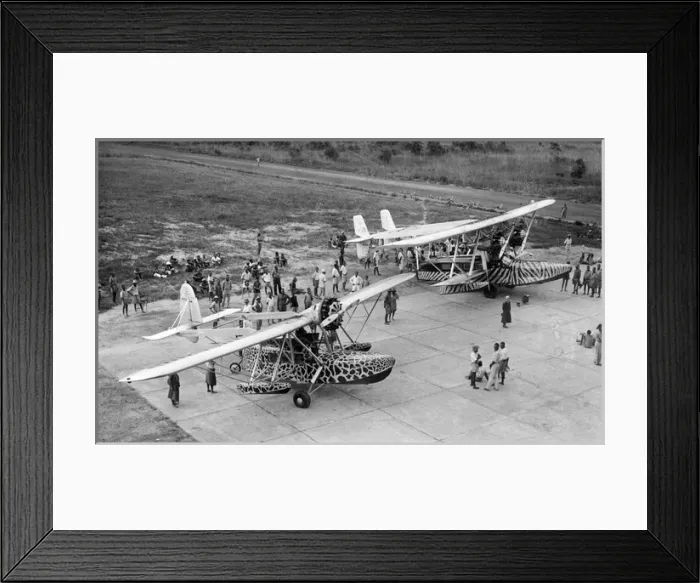 Framed Print : Martin Johnsons two aircraft at Kimberley Framed Print : Martin Johnsons two aircraft at Kimberley
