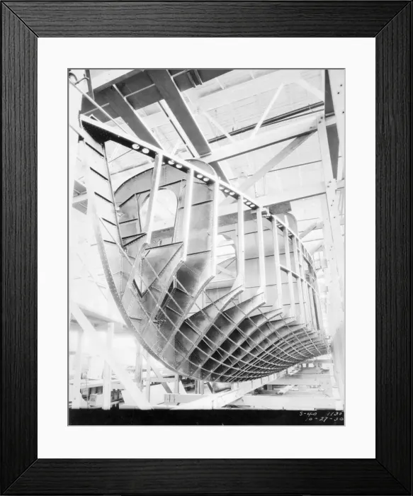 Framed Print : Sikorsky S40 fuselage during construction Framed Print : Sikorsky S40 fuselage during construction
