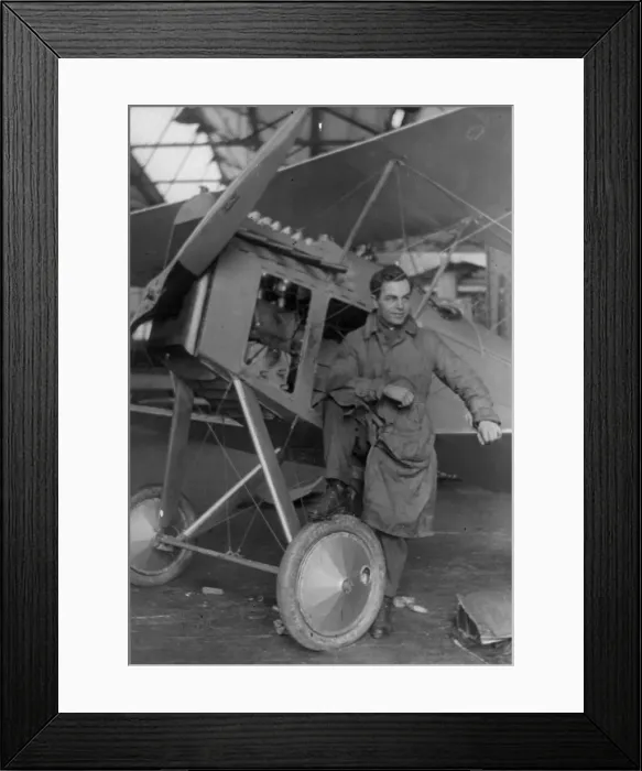 Framed Print : Bert Hinkler alongside his Sopwith Baby Framed Print : Bert Hinkler alongside his Sopwith Baby