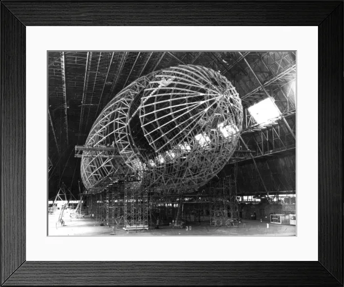 Framed Print : The US Navy airship ZRS-5 Macon during construction Framed Print : The US Navy airship ZRS-5 Macon during construction