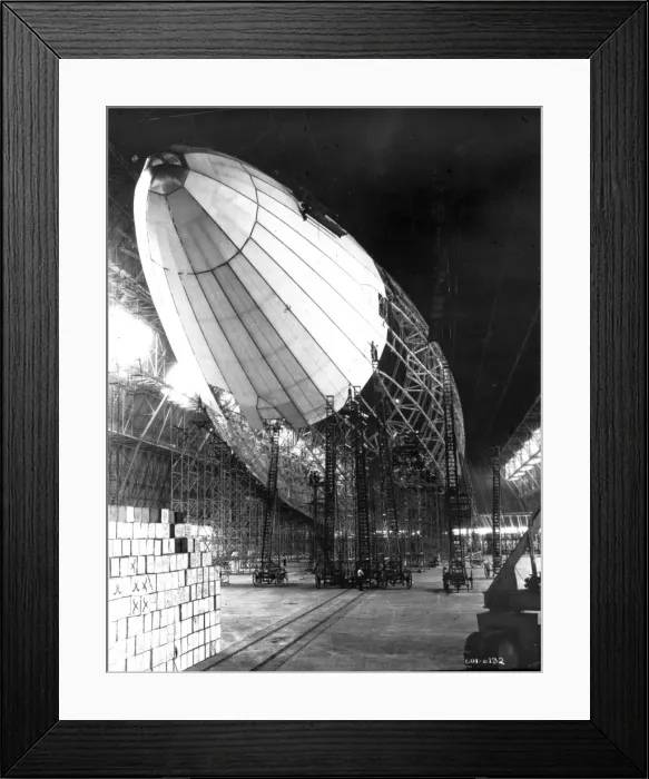 Framed Print : The US Navy airship ZRS-5 Macon during construction Framed Print : The US Navy airship ZRS-5 Macon during construction