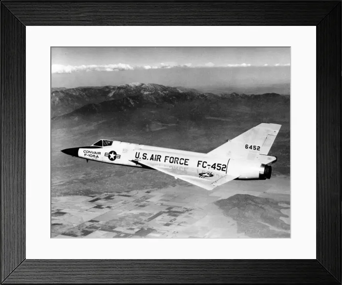 Framed Print : The second Convair F-106A Delta Dart 56-452 touches down Framed Print : The second Convair F-106A Delta Dart 56-452 touches down