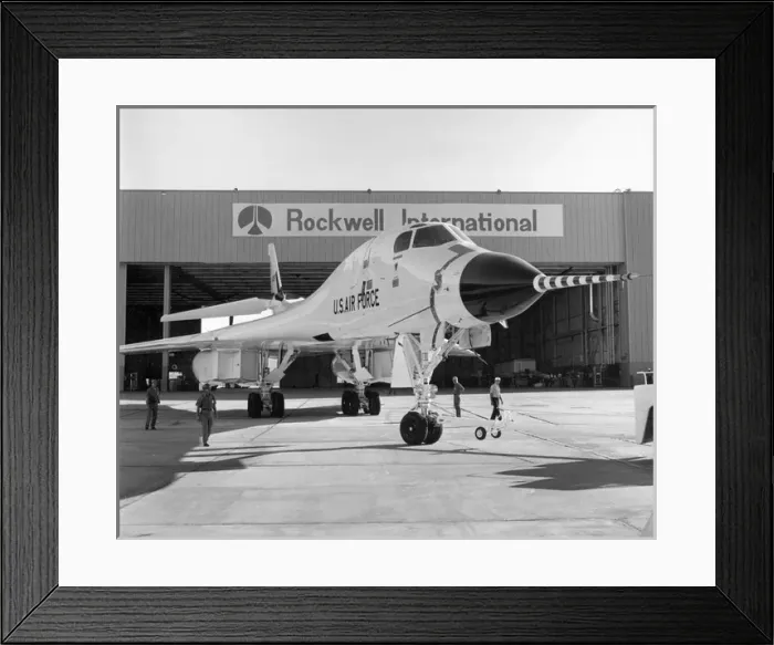Framed Print : Roll-out of the first Rockwell B-1A 74-0158