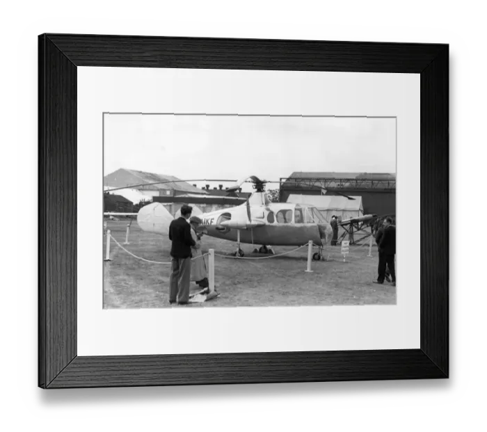 Framed Print : The first Fairey Gyrodyne G-AIKF at the SBAC exhibition Framed Print : The first Fairey Gyrodyne G-AIKF at the SBAC exhibition