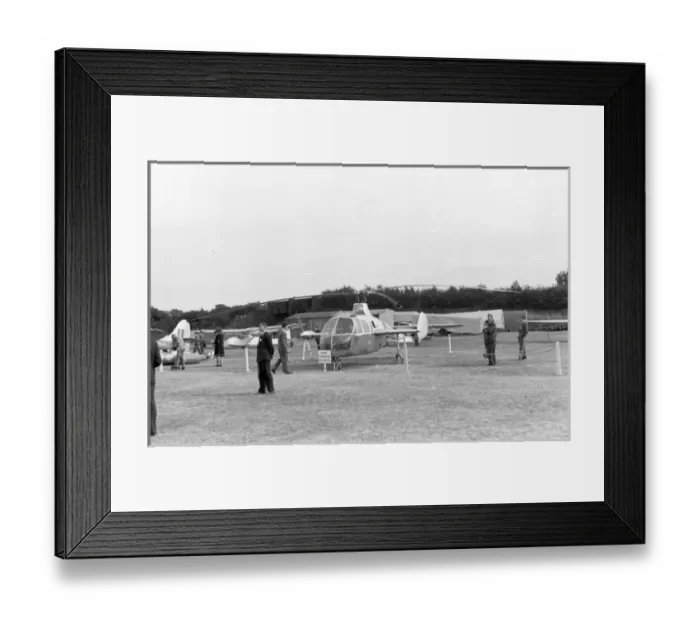 Framed Print : The first Fairey Gyrodyne G-AIKF at the SBAC exhibition Framed Print : The first Fairey Gyrodyne G-AIKF at the SBAC exhibition