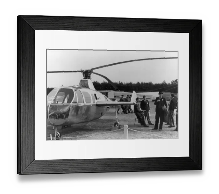 Framed Print : The first Fairey Gyrodyne G-AIKF at the SBAC exhibition Framed Print : The first Fairey Gyrodyne G-AIKF at the SBAC exhibition