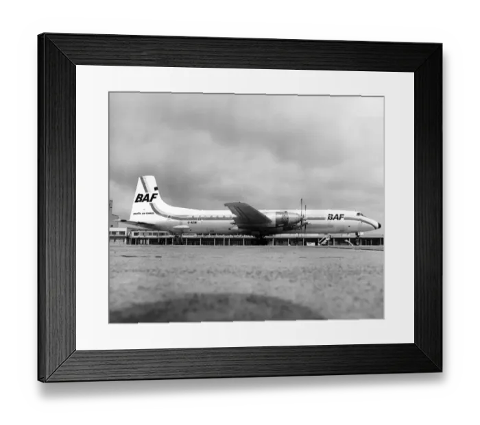 Framed Print : Canadair CL-44 G-AZIN of British Air Ferries Framed Print : Canadair CL-44 G-AZIN of British Air Ferries